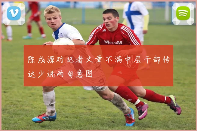 陈戌源对记者文章不满中层干部传达少说两句意图